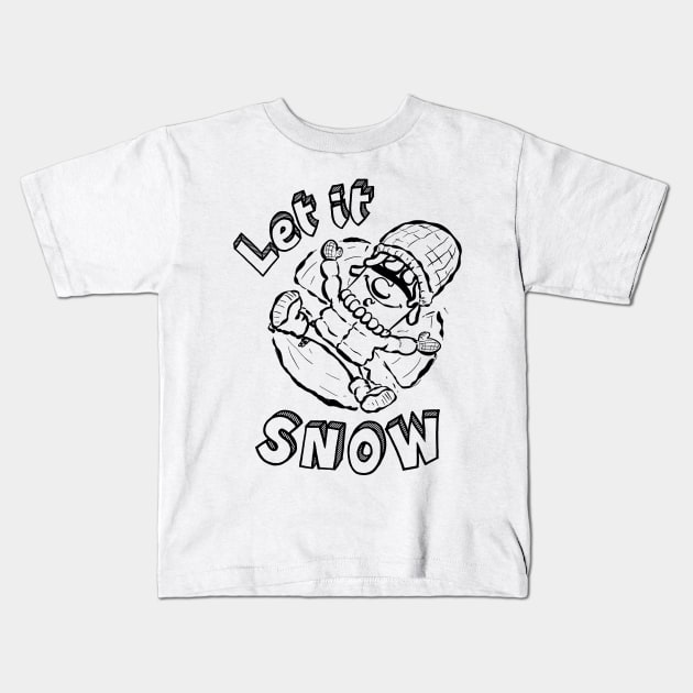 Let It Snow Kids T-Shirt by Kev Brett Designs